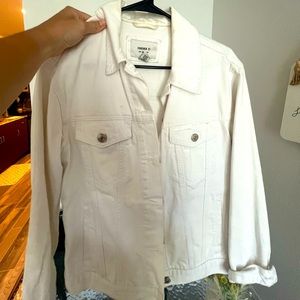 Forever 21 White Jean Jacket